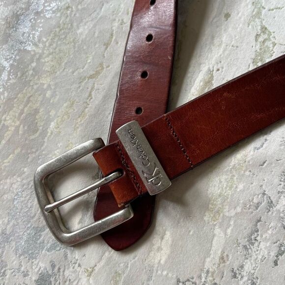 Calvin Klein Italian Saddle leather belt - Picture 2 of 7